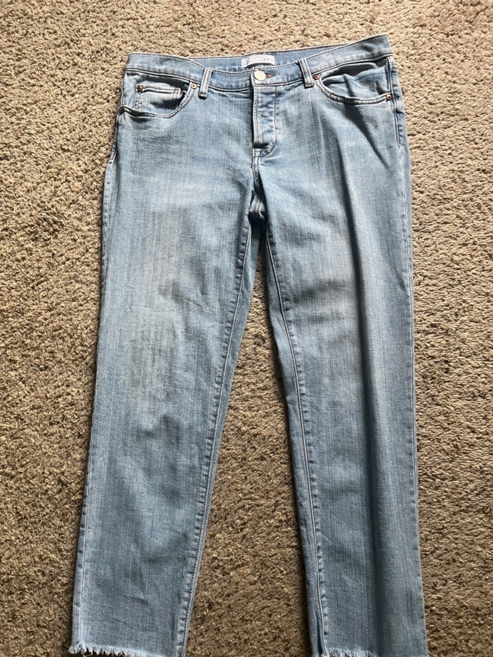 Loft Women’s Light Wash Straight Jeans - Light Blue